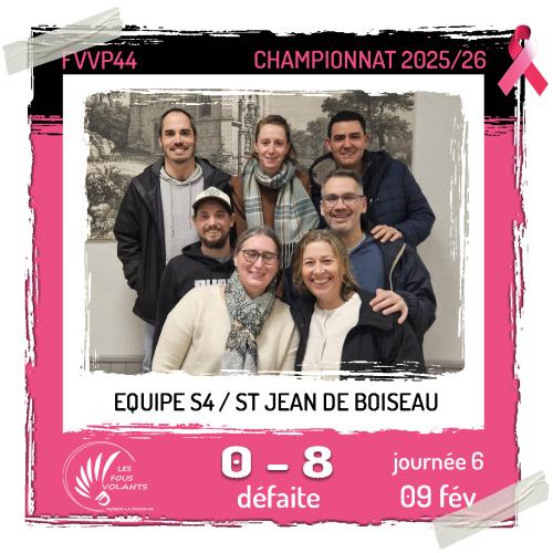 Rencontre J6 de la S4 : Vigneux contre Saint Jean de Boiseau (défaite)